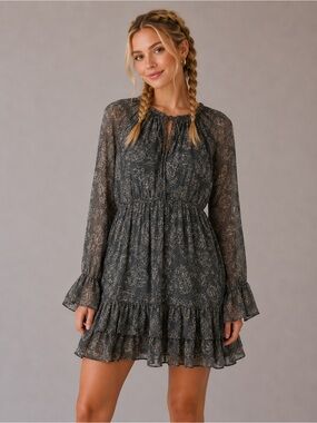 Likely size 4 Floral Ruffle Dress